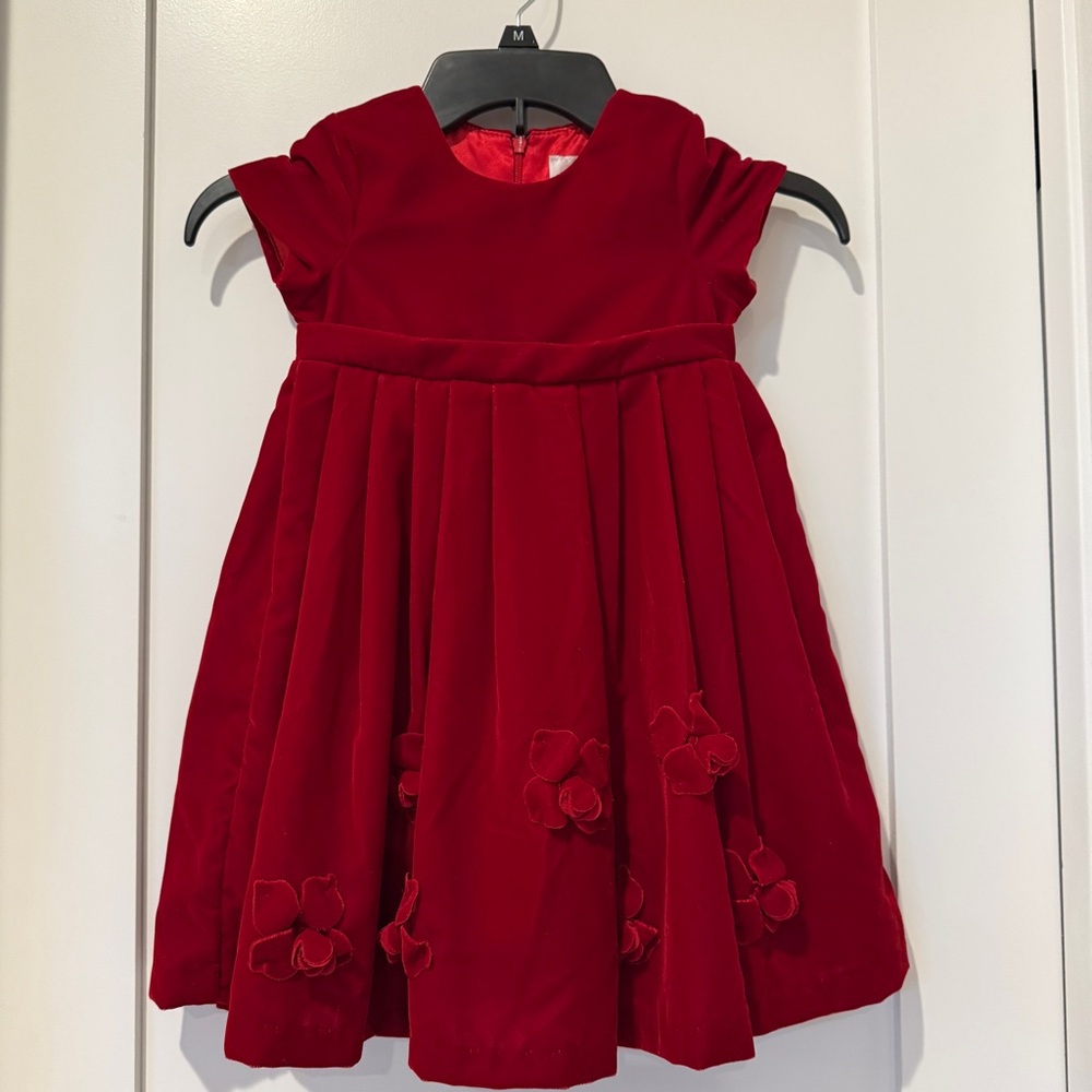 Trish Scully Velvet Dress with Floral Accents